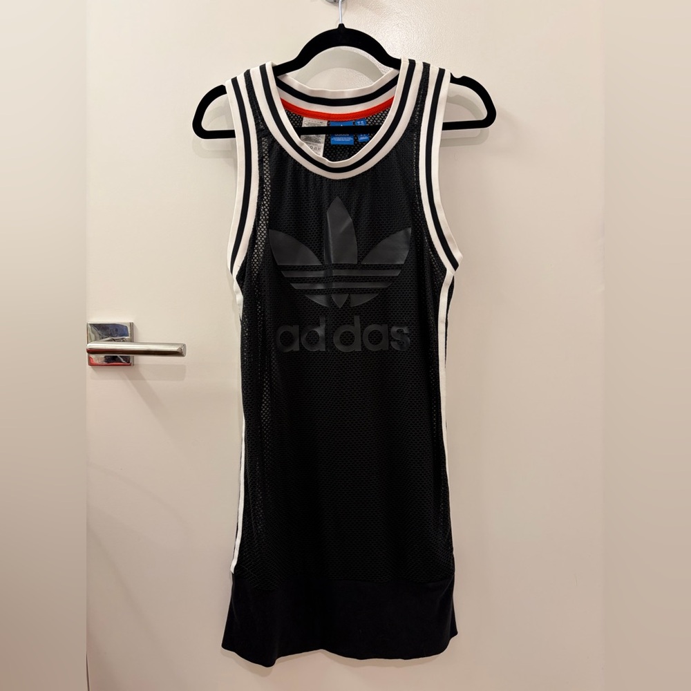 Adidas Black and White Mesh Tank Dress